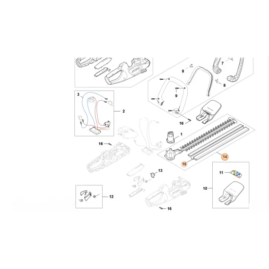STIHL  Przekładnia z urządzeniem tnącym HA08 640 7400